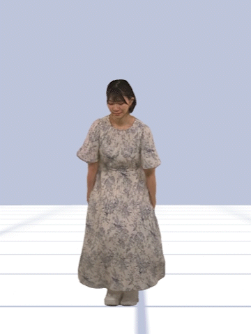 ロングスカートワンピースの女性のサンプル画像